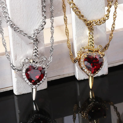 Heart & Dagger Surprise Necklace