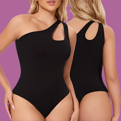 Women'S Shapewear Bodysuits Sloping One-Shoulder Camisole Tummy Control Body Shaper Leotards Sleeveless Slim Fit Tank Tops