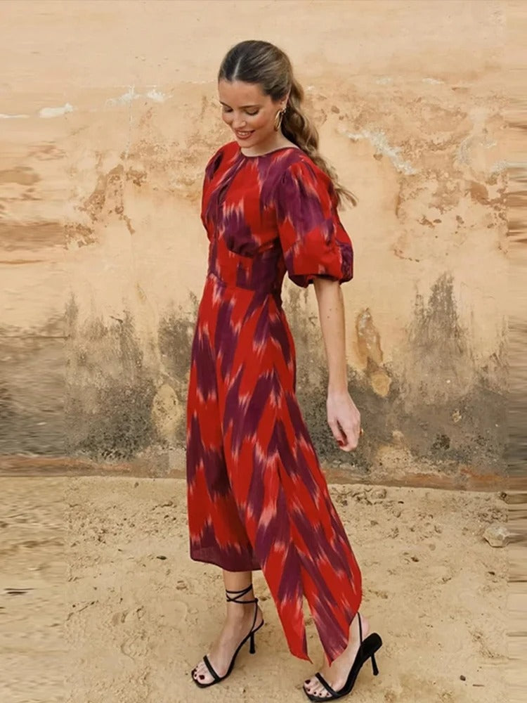 Serena | Chic Printed Slimming Dress
