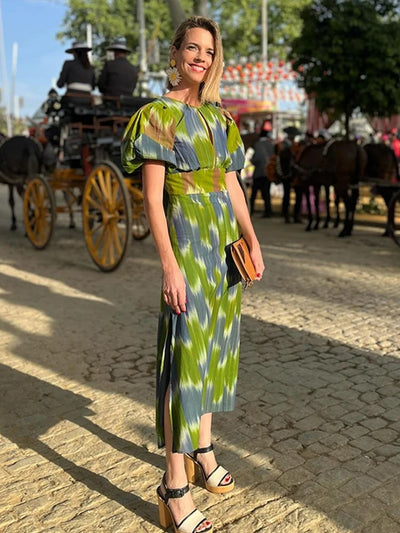 Serena | Chic Printed Slimming Dress